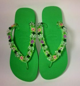 chinelo havaianas bordado