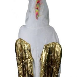 PIJAMA FANTASIA MACACÃO UNICÓRNIO COM ASAS DOURADAS KIGURUMI