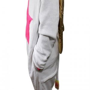 PIJAMA FANTASIA MACACÃO UNICÓRNIO COM ASAS DOURADAS KIGURUMI
