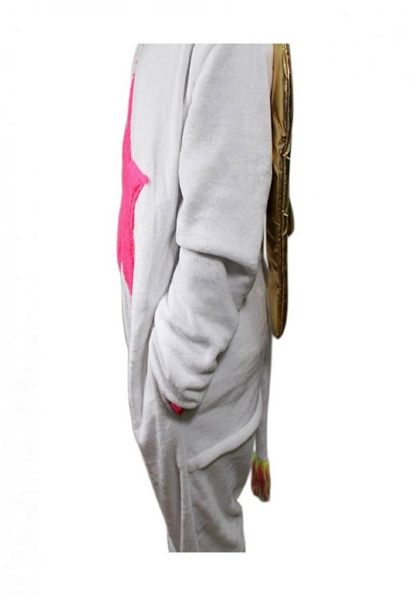 PIJAMA FANTASIA MACACÃO UNICÓRNIO COM ASAS DOURADAS KIGURUMI