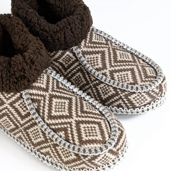PANTUFA BOTA ALPES MARROM ZC COM LÃ DE CARNEIRO