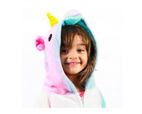 PIJAMA FANTASIA MACACÃO UNICÓRNIO COLORIDO INFANTIL 3/4 E 7/8 ANOS ZC