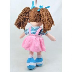 BONECA DE PANO LINDA ROSA COM AZUL 35 CM