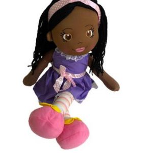 BONECA DE PANO LINDA NEGRA 35 CM