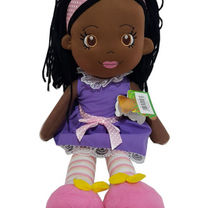 BONECA DE PANO LINDA NEGRA 35 CM