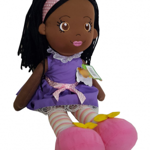 BONECA DE PANO LINDA NEGRA 35 CM