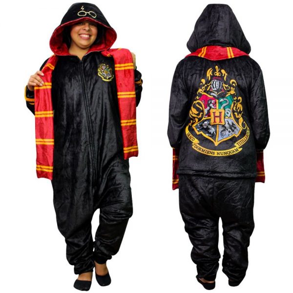 PIJAMA FANTASIA KIGURUMI MACACÃO HOGWARTS HARRY POTTER