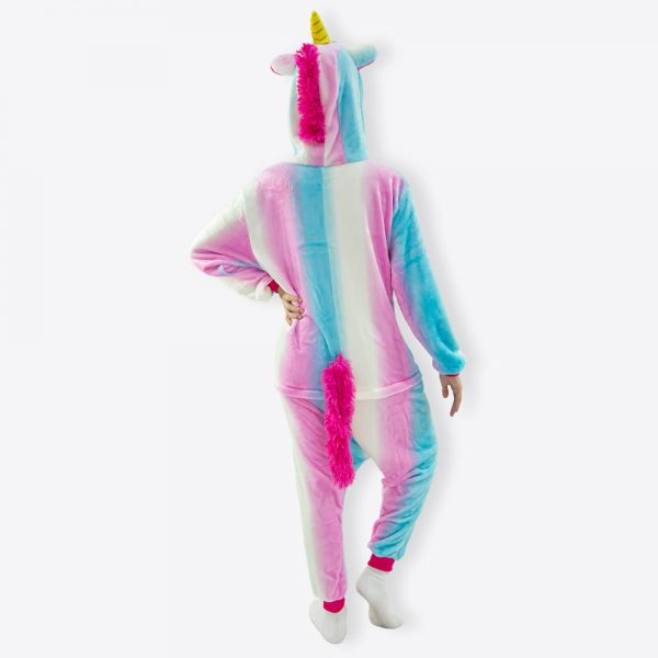 PIJAMA FANTASIA KIGURUMI MACACÃO UNICÓRNIO COLORIDO ADULTO ZC