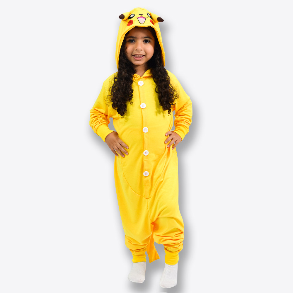Pijama/macacão Pikachu De Bebê Levinho Com Capuz E Zíper