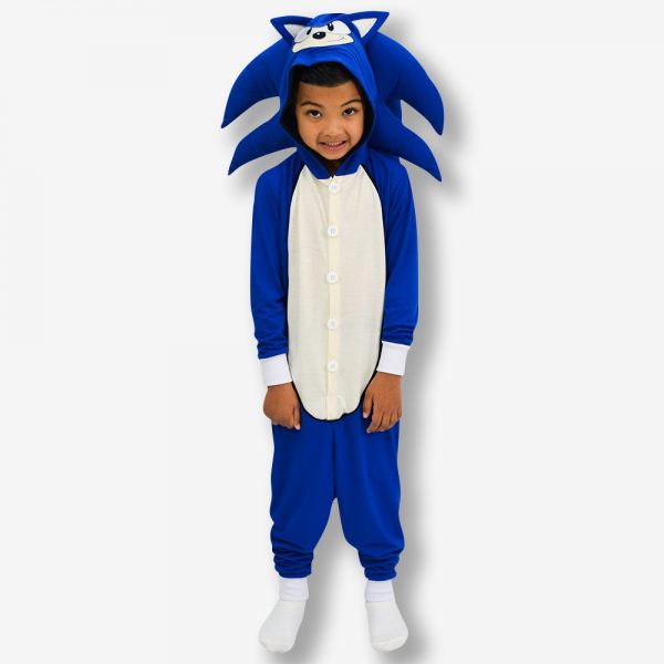 MACACAO PIJAMA KIGURUMI VERAO SONIC INFANTIL 8 A 10 ANOS