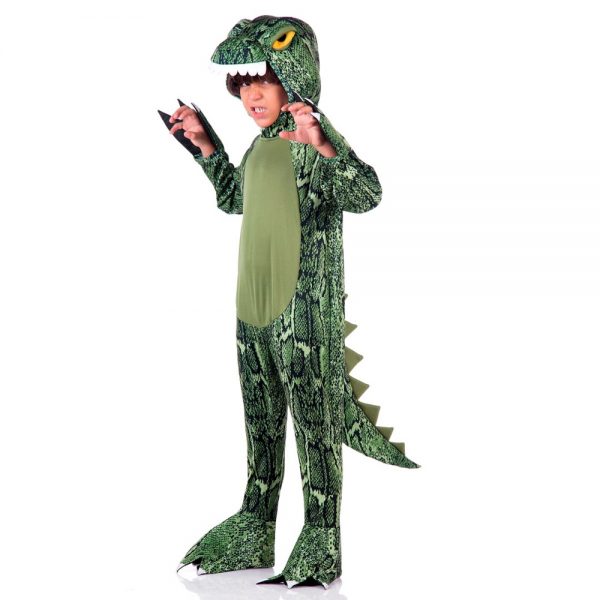 FANTASIA DINOSSAURO REX VERDE INFANTIL DE 6 A 8 ANOS SULAMERICANA