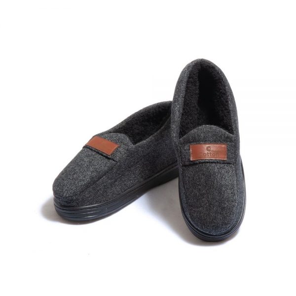 PANTUFA SAPATO MOCASSIM PLUSH COM SOLADO ANTIDERRAPANTE COTTON DAY