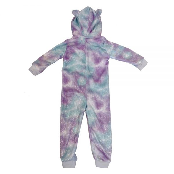 PIJAMA FANTASIA MACACÃO KIGURUMI URSO UNICÓRNIO COM BRILHO INFANTIL 3/4ANOS