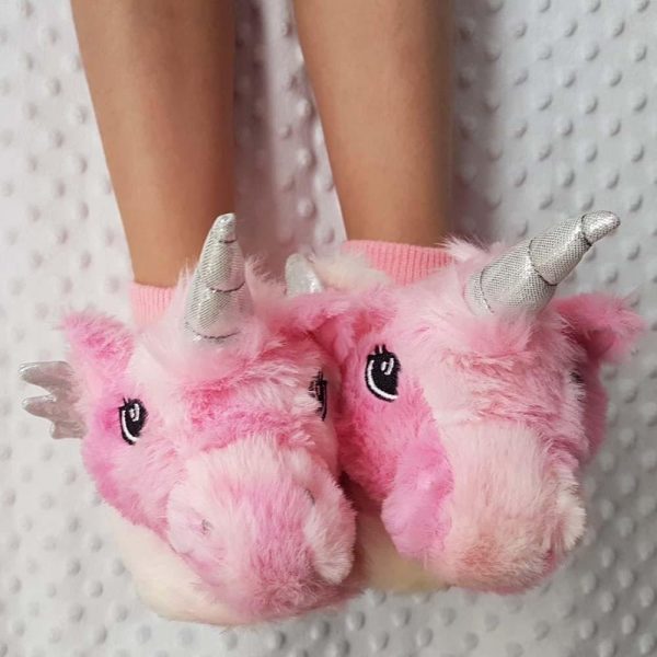 PANTUFA UNICORNIO ROSA STUF (DO TAM 21 AO 26)