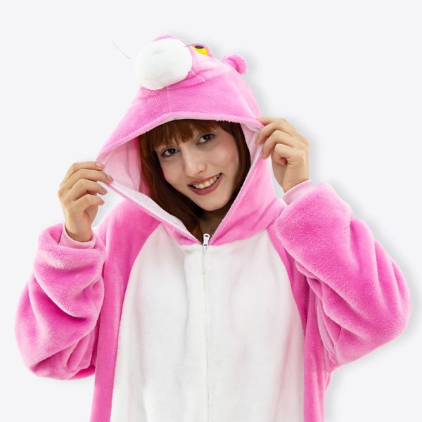PIJAMA MACACÃO PANTERA COR DE ROSA KIGURUMI ORIGINAL