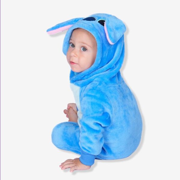 PIJAMA KIGURUMI MACACÃO LILO STITCH BEBE 1 E 2 ANOS