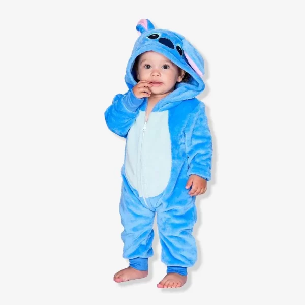 PIJAMA KIGURUMI MACACÃO LILO STITCH BEBE 1 E 2 ANOS
