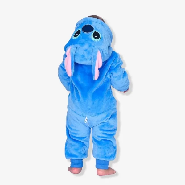 PIJAMA KIGURUMI MACACÃO LILO STITCH BEBE 1 E 2 ANOS