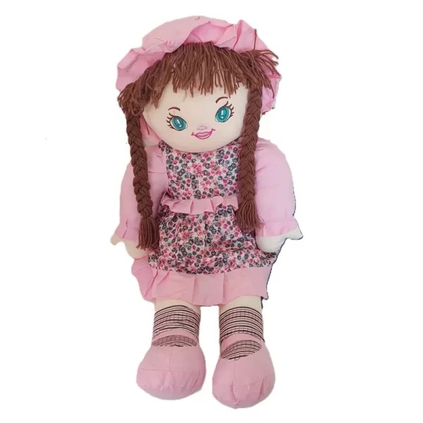 BONECA ROSA COM CHAPÉU 56 CM