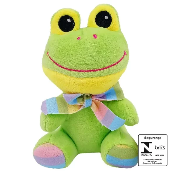 SAPO DE PELÚCIA 14 CM (LINHA ARCO-IRIS)