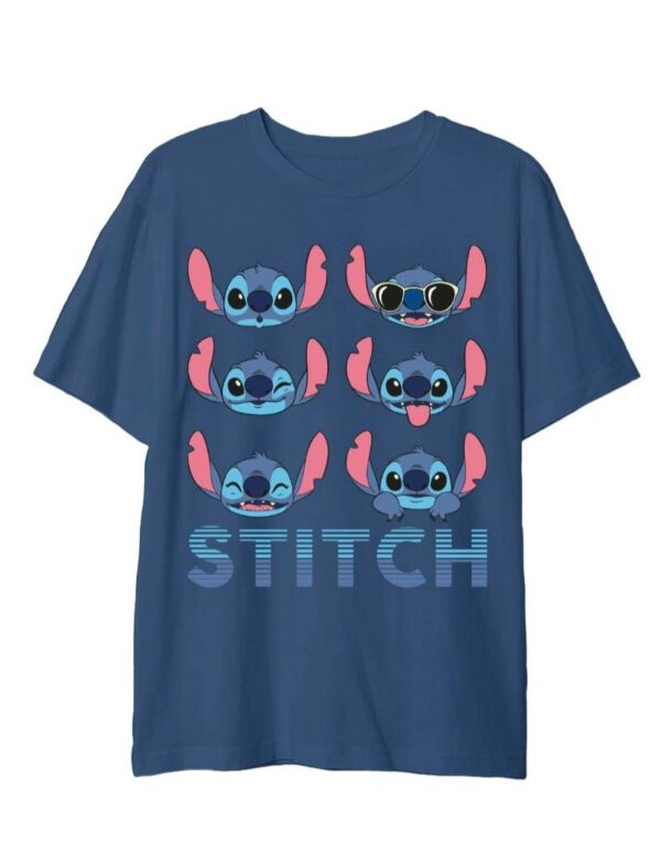 CAMISETA AZUL STITCH ADULTO ORIGINAL DISNEY