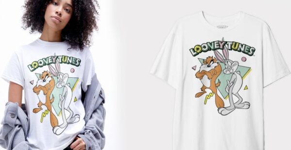 CAMISETA LOONEY TUNES TAZ PERNALONGA OFF WHITE ORIGINAL