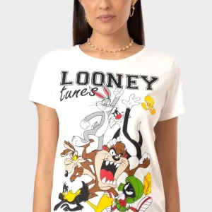 CAMISETA LOONEY TUNES GRUPO (LETRAS PRETAS)