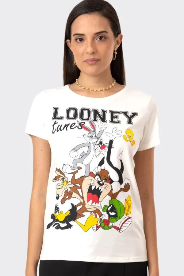CAMISETA LOONEY TUNES GRUPO (LETRAS PRETAS)