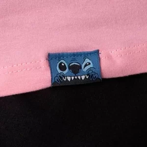 CAMISETA STITCH ROSA LETRAS