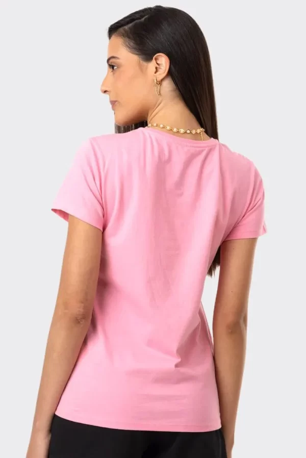 CAMISETA STITCH ROSA LETRAS