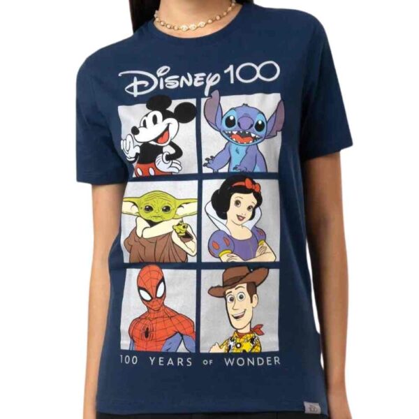 CAMISETA DISNEY COMEMORATIVA 100 ANOS (QUADROS)
