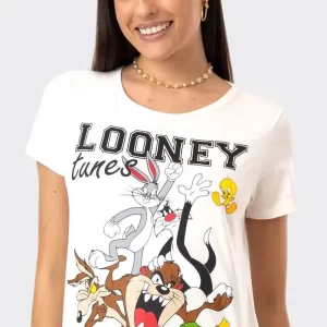 CAMISETA LOONEY TUNES GRUPO (LETRAS PRETAS)