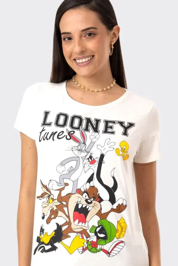 CAMISETA LOONEY TUNES GRUPO (LETRAS PRETAS)